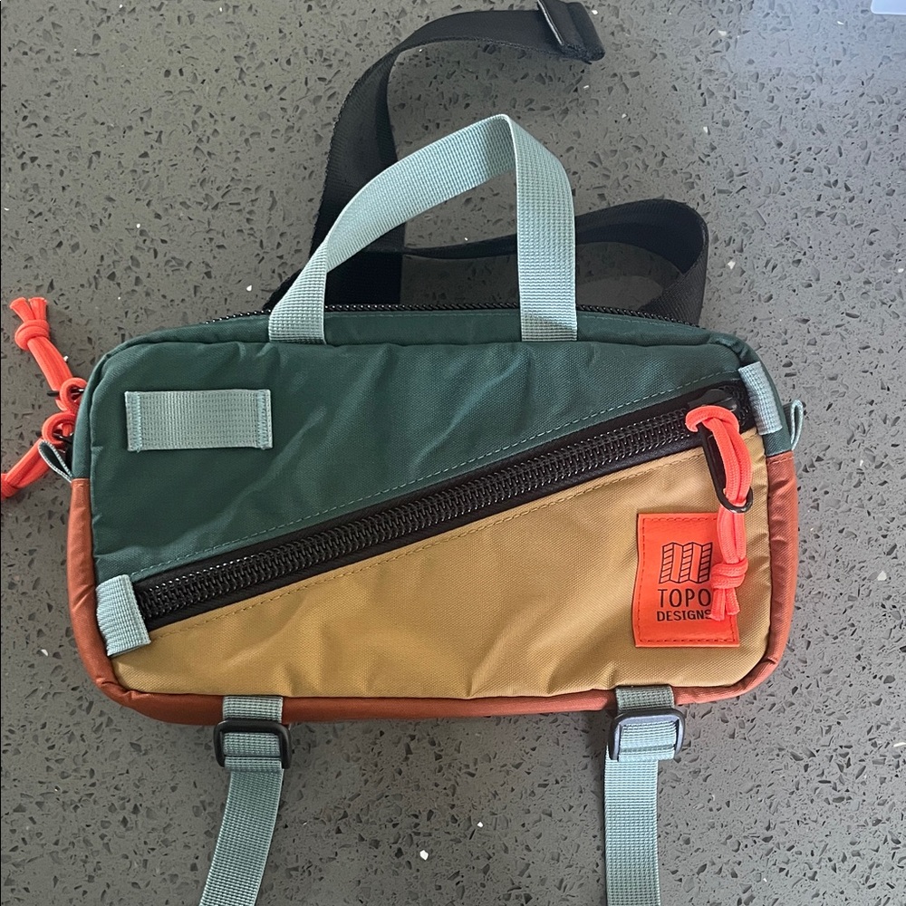 Topo Designs Green and Tan Belt Bag